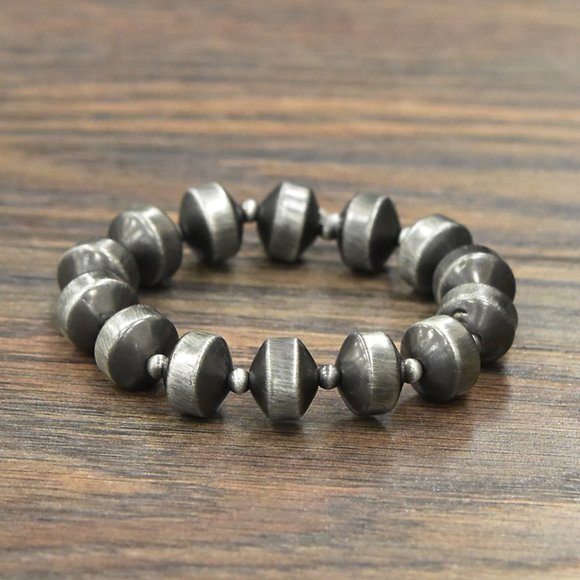 Navajo Style Bead Stretch Bracelet - Picture 2 of 3